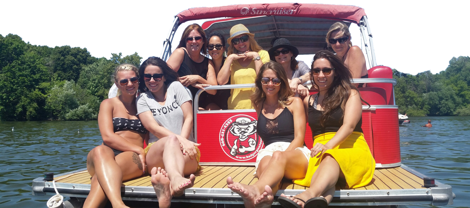 Badger Pontoon boat rental service company in Madison WI Badger
